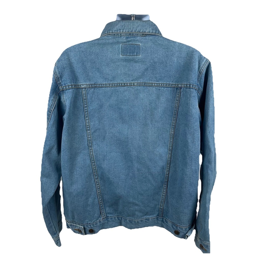 Vintage 90s Lee Trucker Denim Blue Jean Jacket Men's Large - Picture 7 of 12